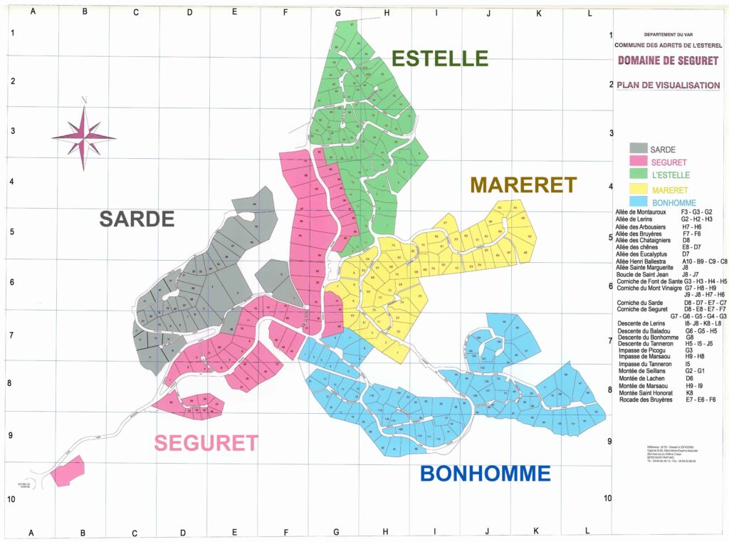Plan du domaine de Séguret